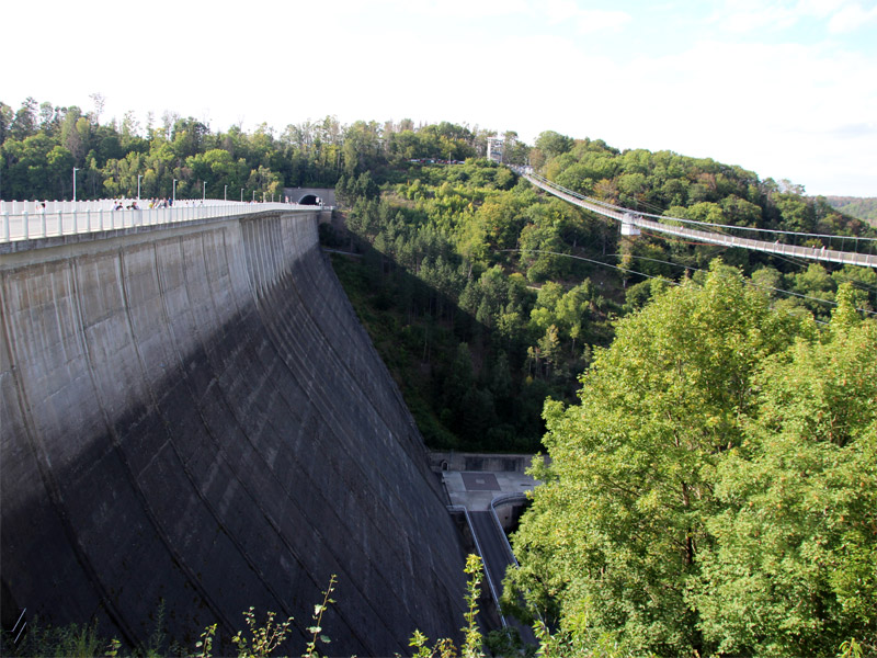 Rappbode Talsperre  mit Hängebrücke