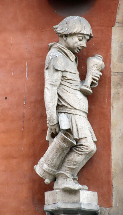 Männliche Figur am Schweidnitzer Keller in Breslau