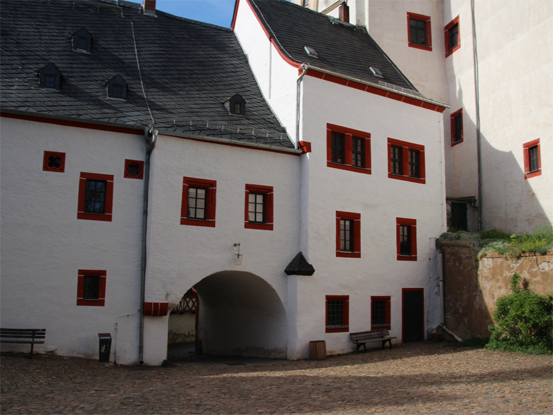 Innenhof vom Schloss Rochsburg