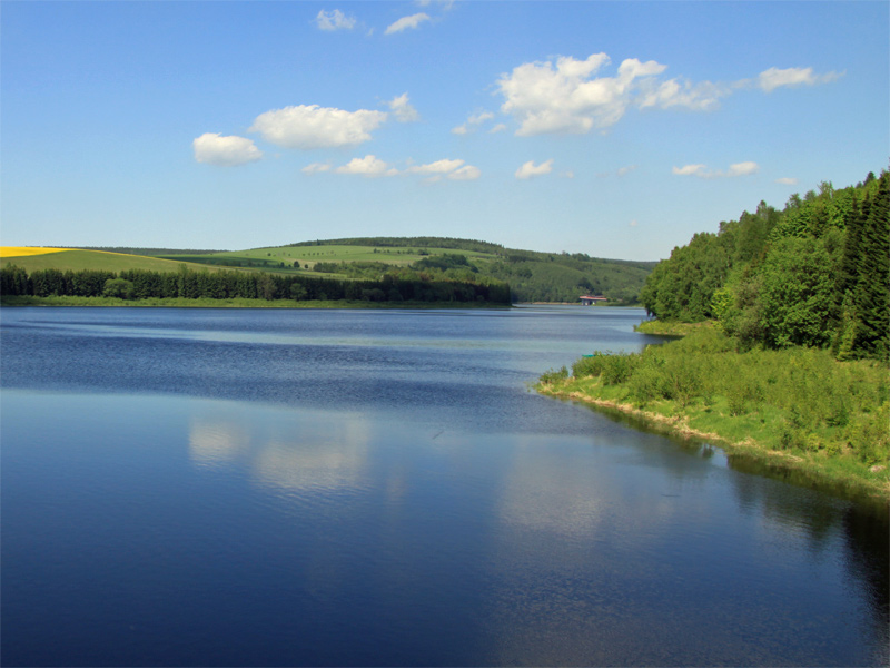 Flöhatal mit Talsperre Rauschenbach