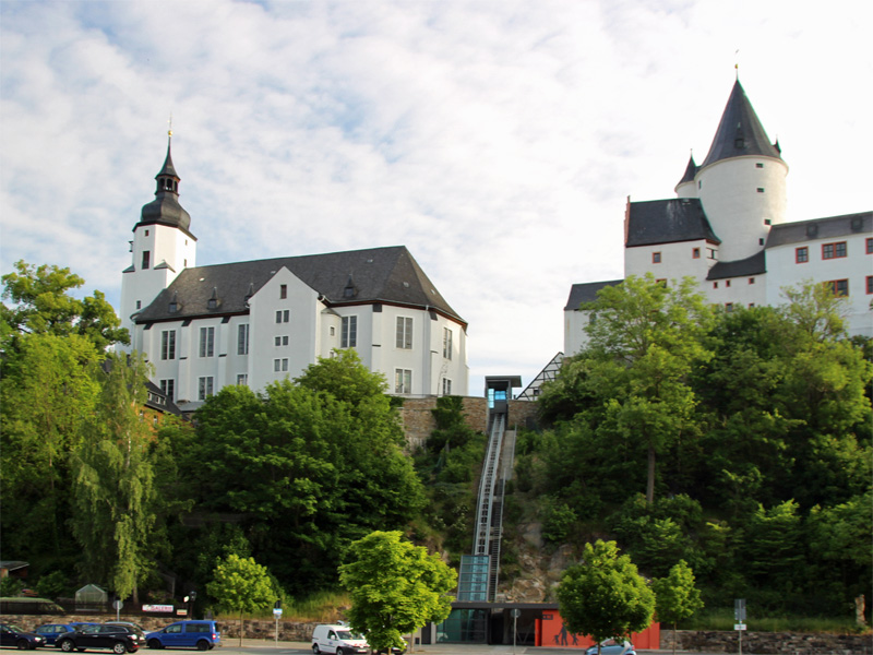 Bergstadt Schwarzenberg im Westerzgebirge / Sachsen