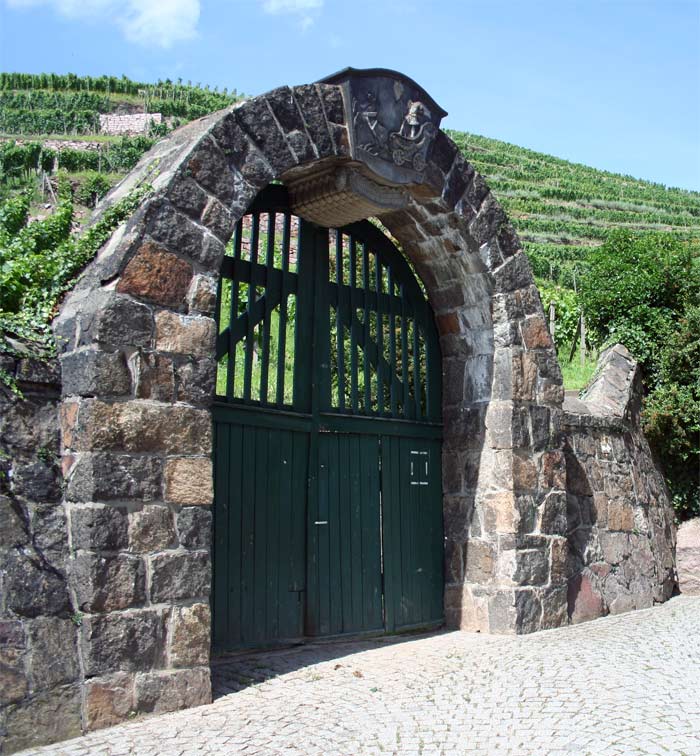 Eingangstor zum Weinberg "Goldener Wagen"