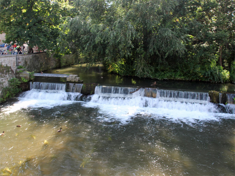 Fluss Gera in Erfurt / Thüringen