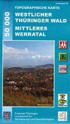 Wanderkarte Westlicher Thüringer Wald