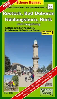 Wanderkarte Rostock, Bad Doberan, Kühlungsborn, Rerik vom Barthel Verlag