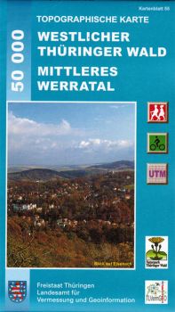 Wanderkarte Westlicher Thüringer Wald 