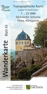 Wanderkarte Königstein mit dem Ort Struppen
