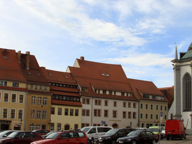 Ansicht mit Freiberger Dom im Osterzgebirge