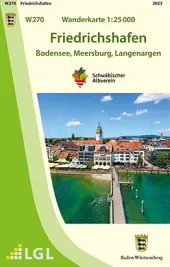 Wanderkarte Friedrichshafen mit Meersburg