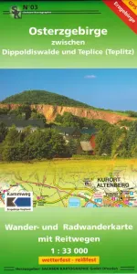 Wanderkarte Osterzgebirge mit Rechenberg-Bienenmühle