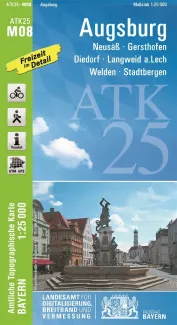 Wanderkarte von Augsburg