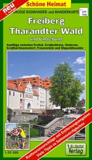 Wanderkarte Freiberg und Tharandter Wald
