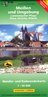 Wanderkarte der Weinstadt Meißen und Umgebung 