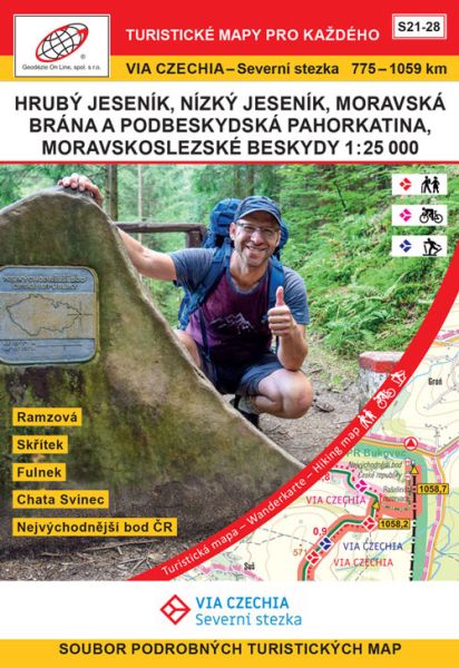 Wanderkarten-Set Box 4 für Via Czechia