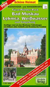 Wanderkarte Fürst-Pückler-Park, Bad Muskau, Łęknica, Weißwasser