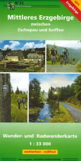 Wanderkarten Mittleres Erzgebirge zwischen Zschopau und Seiffen 