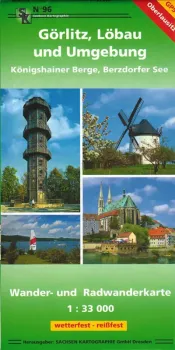 Wanderkarte Görlitz, Löbau und Umgebung - Königshainer Berge, Berzdorfer See