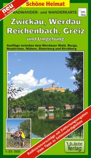 Wanderradkarte Zwickau, Werdau, Greiz, Reichenbach vom Barthel Verlag