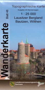 Wanderkarte Lausitzer Bergland - Bautzen, Wilthen
