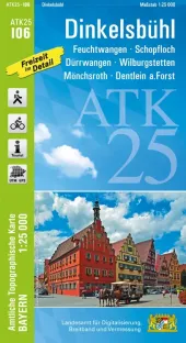 Wanderkarte Dinkelsbühl mit Feuchtwangen