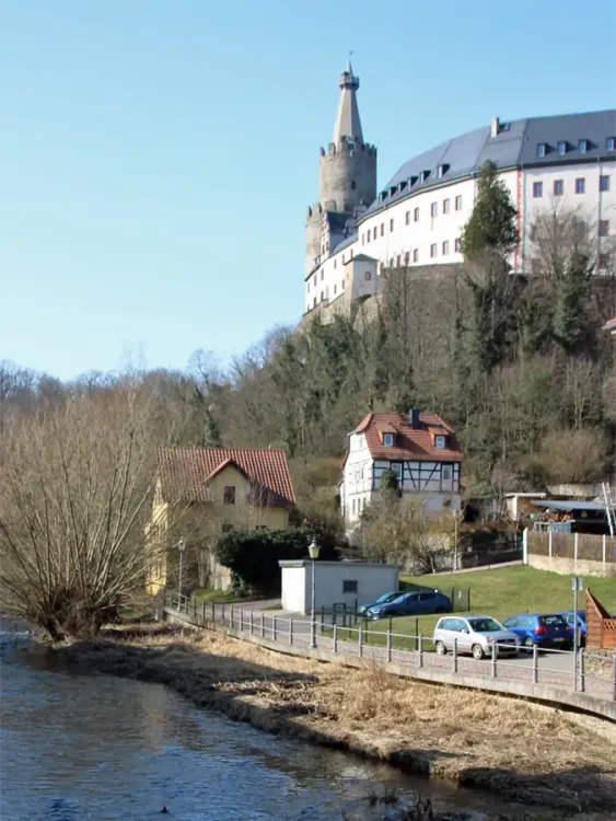 Ansicht von der osterburg in Weida / Ostthüringen