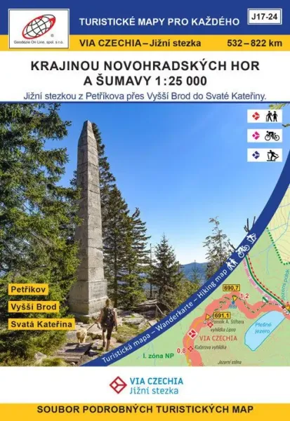 Erste Karten Set von Šluknov bis Praha.