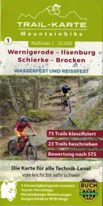 Mountainbike-Karte Wernigerode–Ilsenburg-Schierke-Brocken 