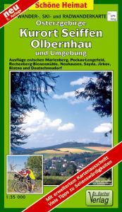 Wanderkarte mit Kurort Seiffen, Olbernhau im Osterzgebirge