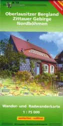Wanderkarte Oberlausitzer Bergland, Zittauer Gebirge, Nordböhmen 