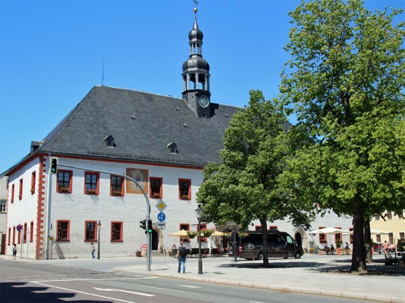 Rathaus von Marienberg im Renaissancestil 